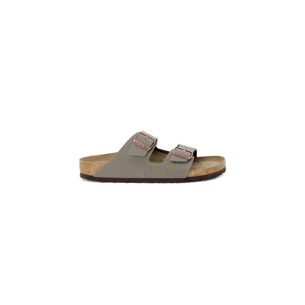 Birkenstock grå platta sandaler i läder - Bild 2