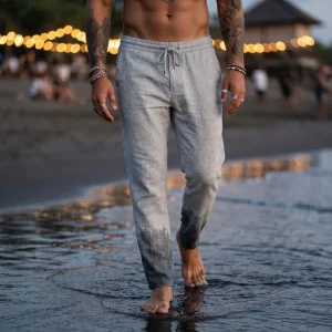 Leo | Strandbyxor i linne