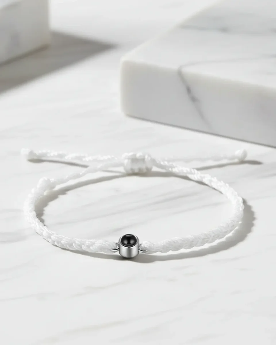 Armband med Bild Inuti – Flätad Rem med Knut, 5 Färger - Bild 2