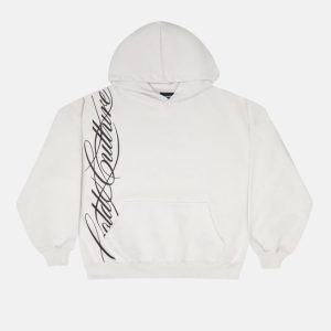 SCRIPT HOODIE LÄTT GRÅ