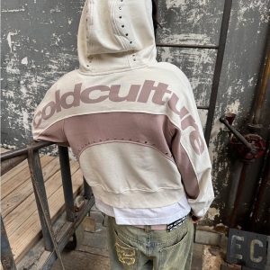 STUD ZIP HOODIE LÄTT GRÅ