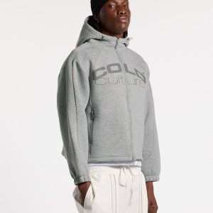 SCUBA ZIP HOODIE GRÅ