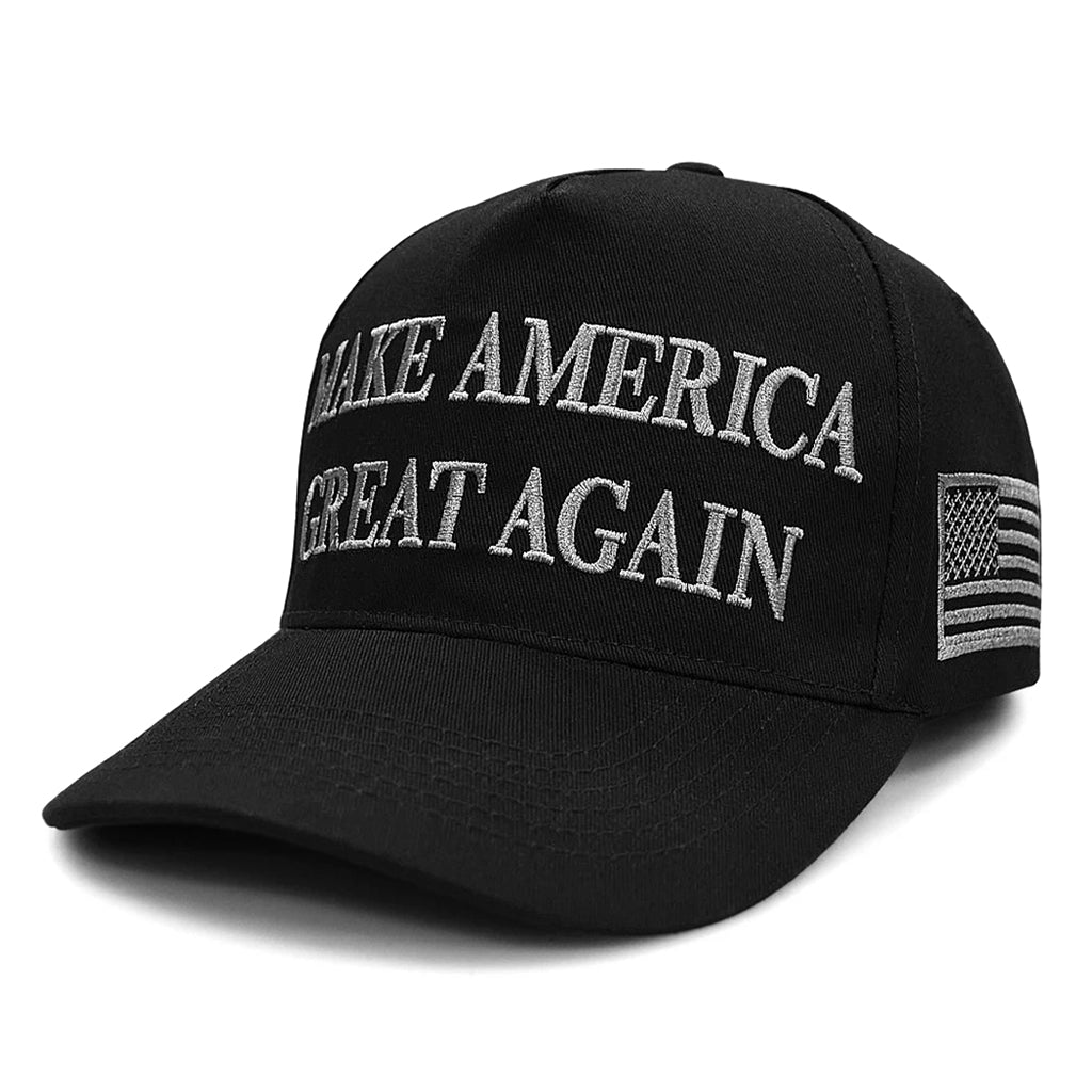 Never Surrender Dark MAGA Trucker Keps