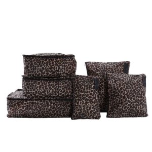 Reseorganiserare – Packpåsar – 6-pack – Leopard, guld